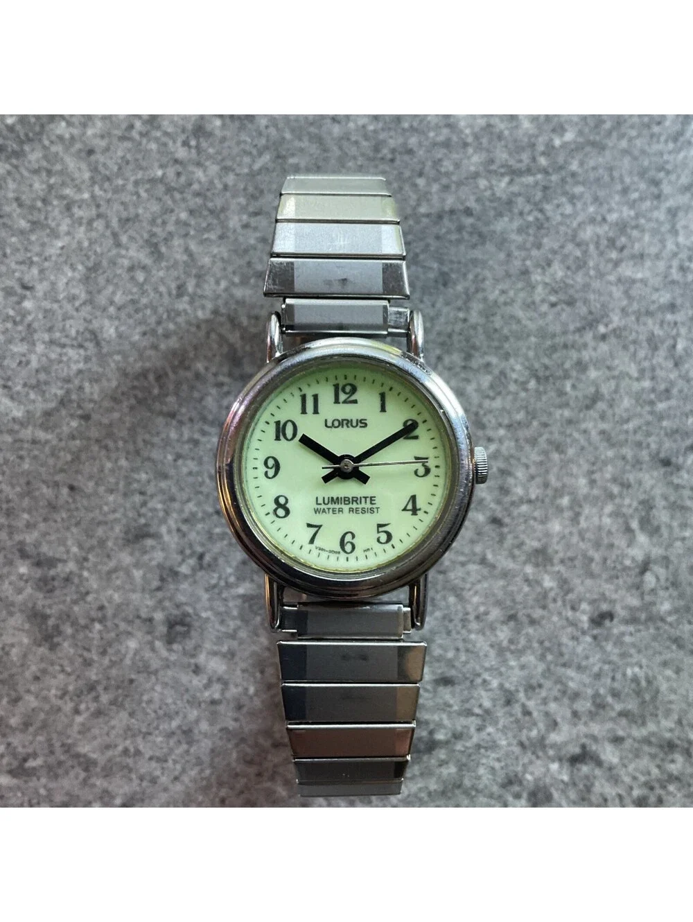 Lorus Lumbrite by Seiko Women's Watch 24mm Silver Tone Case & Band V501-6R30 B-Y